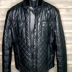 Guess Faux Leather Motorcycle Jacket